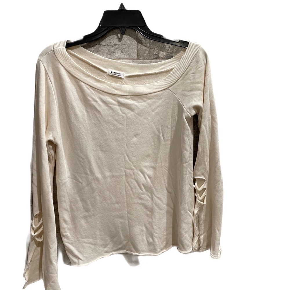 ❤️ CREAM OFF THE SHOULDER SWEATSHIRT SIZE X-SMALL